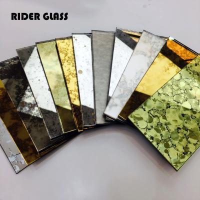 China 4mm-6mm Frosted Large Antique Bathroom Mirror Modern Decorative Glass for sale