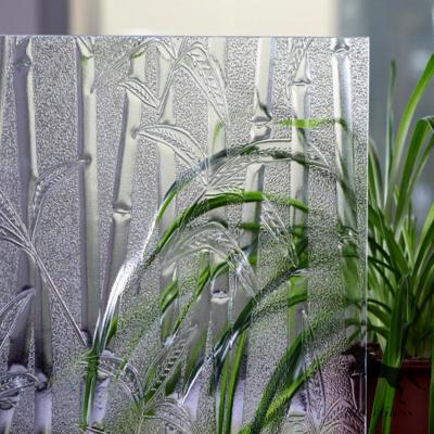 China 3-6mm Modern Ultra Clear Colored Textured Patterned Glass for sale