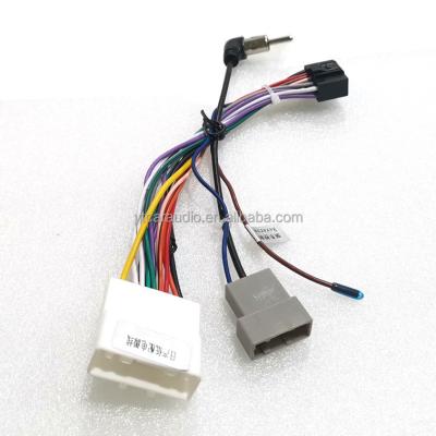 China Screen Sharing Car Radio 16P Head Unit Wire Harness Audio Adapter For Nissan OEM Car Radio Harness for sale