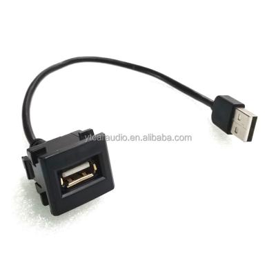 China Stereo Snap Mount USB Wire Adapter USB Port Dash Panel Harness Extension Cable for Corolla RAV4 2019 toyota Altis Auris camry for sale