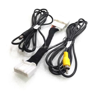 China Rear Camera Adapter Rear View Camera Video Cable For Mazda 3 Original Monitor Add Reverse Camera Connection Harness RCA Plug Wiring Adapter for sale