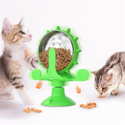 China Hot Selling Windmill Pet Toy Roller Type Food Spiller Cat Bowl Slow Feeder Cat Food Rotating Toy Pet Toys Hot Selling Viable Wholesale for sale