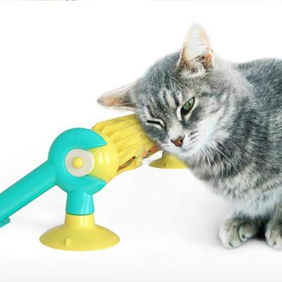 China Toy Cat Yellow Track Puzzle Interactive Toy Play Cat Rub Fur Viable Pet Toys for sale