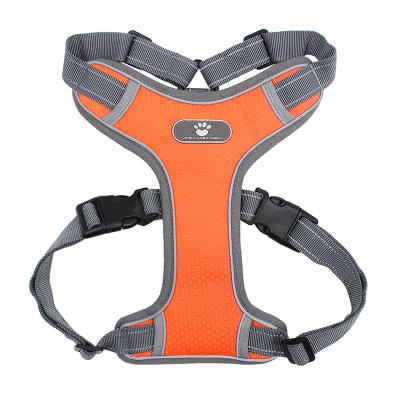 China Labrador Medium Large Breathable Adjustable Doberman Pinscher Chest Strap Pet Training Dog Harness Nylon Reflective Vest for sale