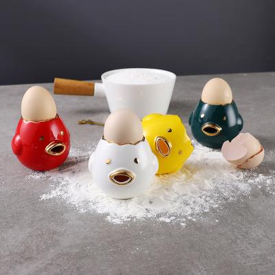 China Customized Design Portable Cartoon Cartisane Small Chicken Egg White Stocked Separator for sale