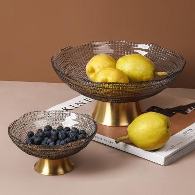 China Nordic modern personality fruit serving creative European glass tray high burning temperatures (1300 degrees) for sale