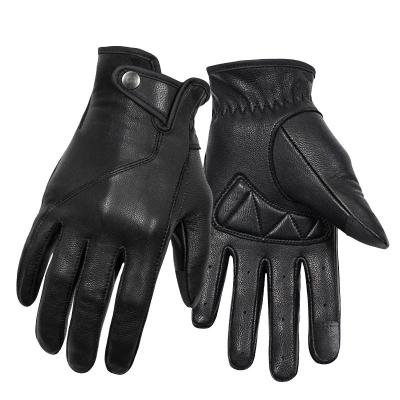 China Wholesale Full Finger Leather Motorcycle Anti-fall Rider Winter Motorcycle Retro Riding Gloves Anti-fall Touch Screen for sale