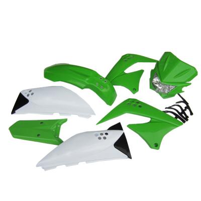 China Green ABS Plastics KLX150 Kit Body Faring Without Seat and Fuel Tank for sale