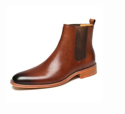 China Wholesale High Quality Waterproof Chelsea Boots For Men Tall Size Customization Genuine Leather Boots for sale