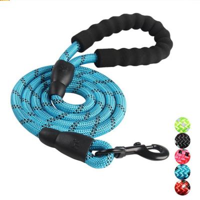 China Wholesale Durable Pet Lead Rope Heavy Duty Soft Foam Handle Reflective Nylon Dog Leash for sale