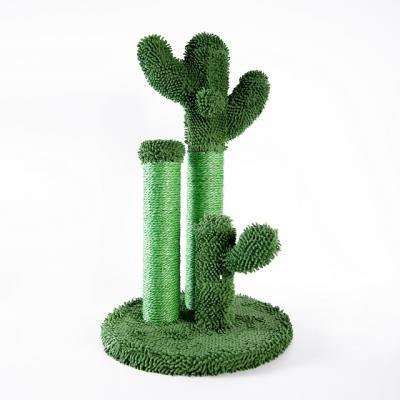 China Small Pet Cat Climbing Frame Pet Toy New Wholesale Sisal Climb Treehouse Viable Cactus for sale