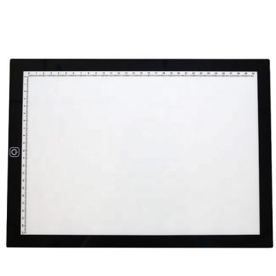 China 3 Level A4 LED Acrylic Led Drawing Board Light Box Shine Animation Designing Light Pad with Scale for Drawing, Sketching Writing for sale