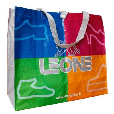 China Tote Bags Reusable Eco Friendly Portable Wholesale Viable RPET Bags Customer Custom Woven Bag by Logo Fabric No for sale