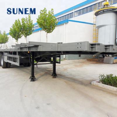 China Truck Trailer SNQ9260 2 Axles Container Flatbed Semi Trailer for sale