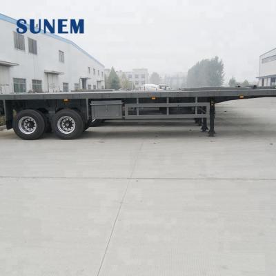 China Truck Trailer Factory Hot Sales Locks 40ton Flatbed Container Semi Trailer for sale