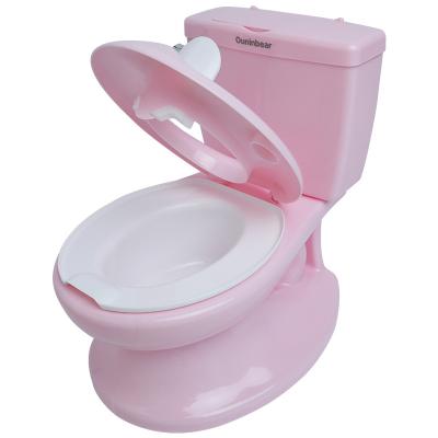 Cina Hot sell Pink Kids toilet training baby toilet seats for sale with flush sound in vendita