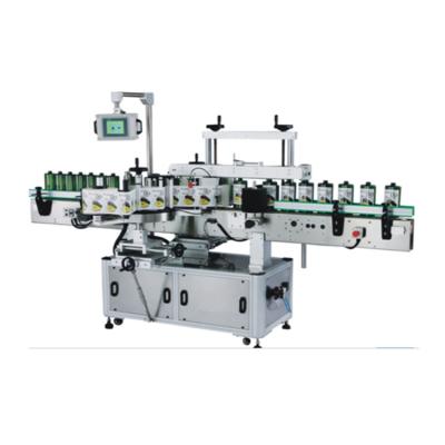 China Food Automatic Double Side Adhesive Labeling Machine For Round Flat Bottles Boxes Maker for sale