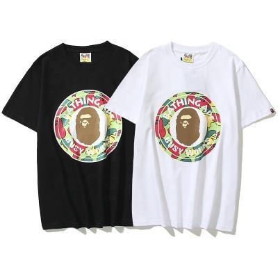 China Ring Monkey Print Men's Casual Bape T-shirt 100 Cotton Breathable Japanese Brand Fashion Round Neck Couple Short Sleeve Wholesale for sale