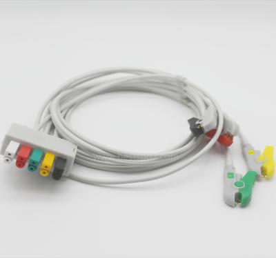 China Compatible TPU Petas ECG Cable For KMA 800 Leads 4 ECG Leads IEC Grabber for sale