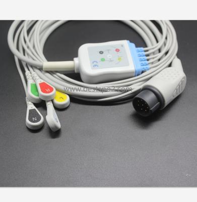 China Compatible TPU for NihonKohden ECG Repair Parts Medical Cable NK ECG 5 Lead Cable ECG Leads Breakage for sale