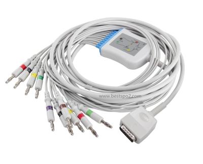 China Compatible EKG Cable And Wires IEC TPU Banana Shanghai Nihon Kohden for sale