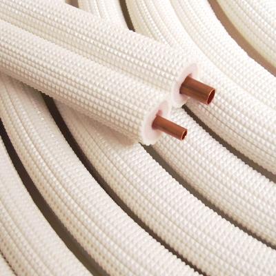 China High Quality Pair Coils Air Conditioner Ac Pe Insulated Copper Tube Copper Insulated pipe for sale