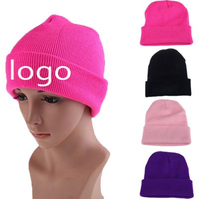 China COMMON label high quality woven jacquard knit hat logo beanie embroidered custom embroidery for adults winter beanie hats for sale