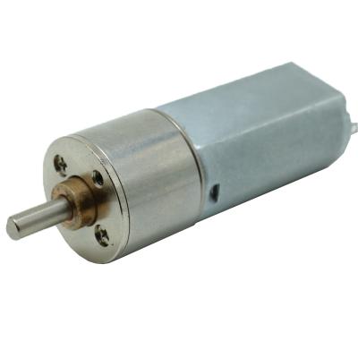 China Drip Proof 3v - 24v 10 - 2000RPM 16mm DC Spur Gear Motor With Solid Gearbox For Automatic Door Lock for sale