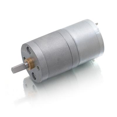 China Drip-proof 3v - 24v 10 - 2000RPM 25mm DC Spur Gear Motor With Solid Gearbox For Home Appliances for sale