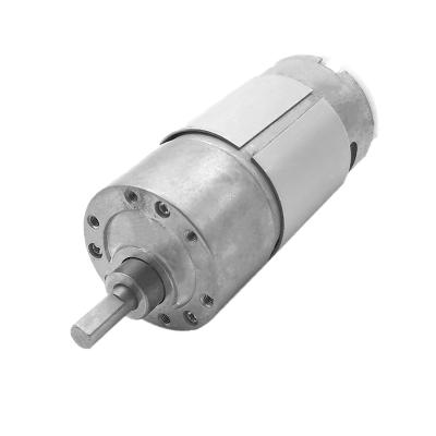 China 6V 12v 24v high quality low noise drip proof 37GB555 dc spur gear motor with solid gearbox for auto actuator for sale