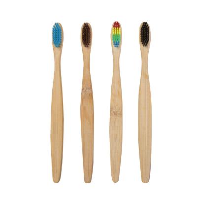 China Wholesale Price 100% Wooden Toothbrush Charcoal Toothbrush Convenient Wooden Bamboo Clean Care Teeth Brush for sale