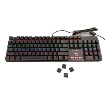 China Anti-ghosting Mechanical Gaming Keyboard Wired USB Interface RGB Backlit Spanish Keyboard for sale