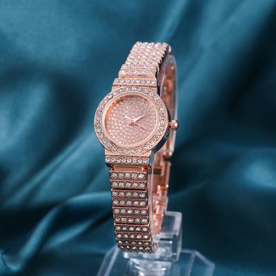 China OEM Luxury Clock Relogio Feminino Crystal Women Wristwatches Alloy Strap Small Full Diamond Watch Fashion Ladies Full Calendar Quartz for sale