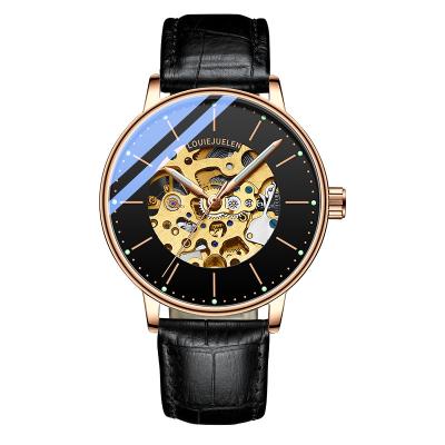 China LOUIEJUELEN 2021New Full Calendar Men's Watch Fashion Business Leather Quartz Watches Men's Business Watch for sale