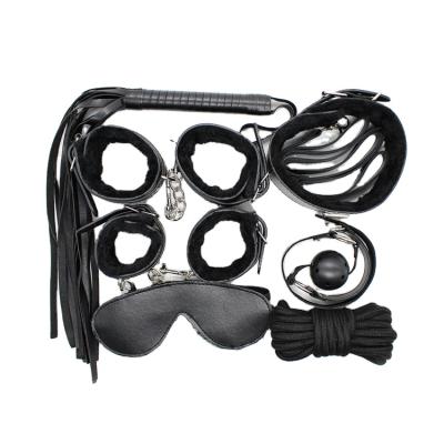 China SM Game Role Play Pleasure Toy BDSM Bondage Suit Bondage Gear 9pcs Couples Exotic Couples Adult Women for sale