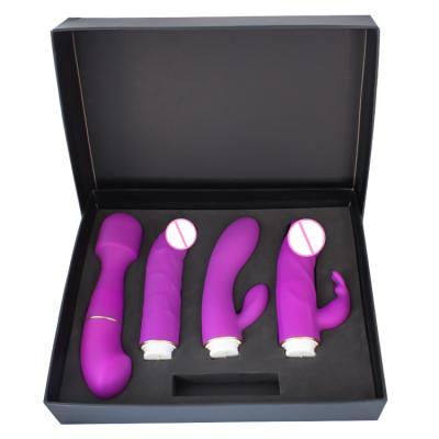 China Silicone+ABS New Arrival One Set Detachable Variable Variable Head Vibrator 4 Different Head Vibrating Magic Wand For Women Masturbate Soft Toys for sale