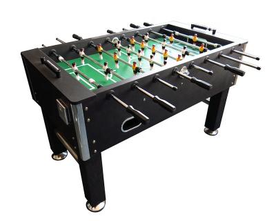 China Heavy Durable Table Football Competition Size 55inch Black Foosball Table Indoor Game Football Soccer Table for sale