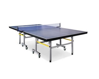 China MDF + Professional Indoor Double Steel Tubes MDF Folding Ping Pong Table With Ping Pong Net And Mail Set for sale