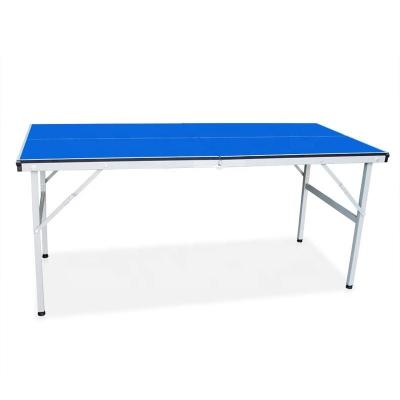 China MDF + Indoor Outdoor Portable Ping Pong Ping Pong Tubes Small Mini 5ft Steel Kids Game Foldable Table for sale