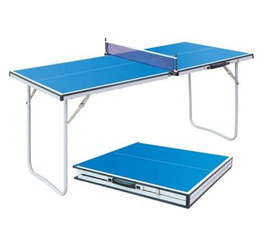 China MDF+Steel Tubes Folding Ping Pong Table Medium Size Table 5ft Mini Ping Pong Table Set Portable Foldable With Net for sale