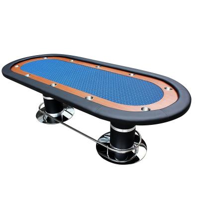 China Casino Texas Holdem 10 Player Texas Hold'em Table Table Casino Club Poker Table with Rails Padded Cup Holders for sale