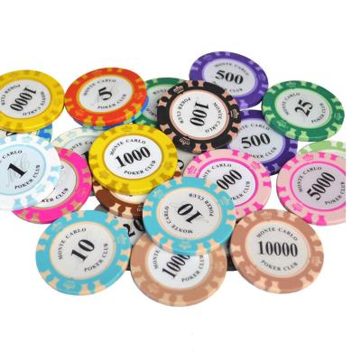 China Casino Texas Holdem Customized Clay Poker Chip Manufacturer 40mm Texas Holdem Gaming Poker Chips for sale