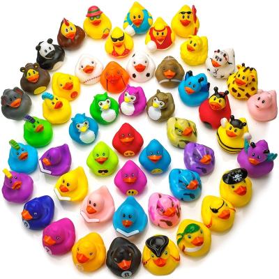 China Bath Toy Assorted Designs Bulk Rubber Bath Toy Kids Yellow Duck Ducks Duckies For Kids Baby Showers for sale