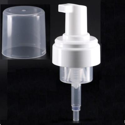 China Non Spill Manufacturer Plastic Material 43mm White Foam Pump With Top Cap for sale