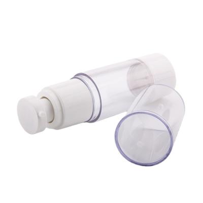 China Plastic Airless Bottle 15ml 30ml Airless Bottle For Skin Cream 30ml 15ml With 20/410 Pump for sale