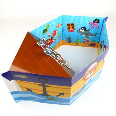 China Custom Paper Toys Paper Boat Shaped Assembled Paper Toys For Kids Practical Ability High Quality for sale