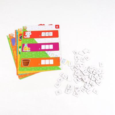 China Custom Cardboard Jigsaw Puzzles Words Educational Combination Cards For Kids High Quality for sale