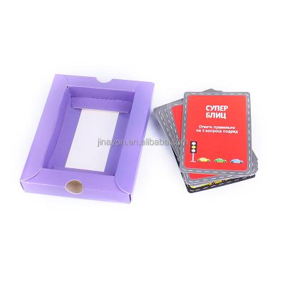 China Paper Maker Custom Board Games Paper Card Game Playing Cards With Insert Paper Tray for sale