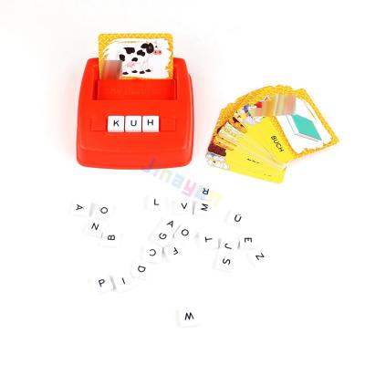 China Custom Cardboard Educational Word Exercise Cards With Plastic Base For Kids Words Learning High Quality for sale