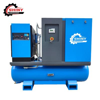 China Aill 10hp lubricated in vsd direct drive rotary screw air compressor with air drier tank for sale